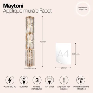 Настенный светильник (бра) Maytoni MOD094WL-03G