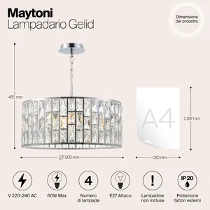 Подвесной светильник Maytoni MOD184-PL-04-CH
