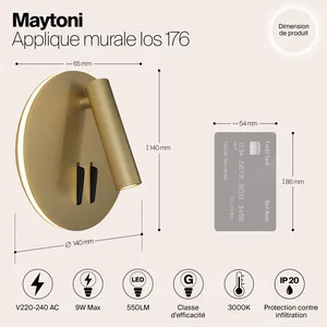 Настенный светильник (бра) Maytoni C176-WL-01-6W-MG