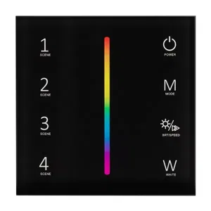 Панель SMART-P22-RGBW-G-IN Black (12-24V, 4x3A, Sens, 2.4G) (Arlight, IP20 Пластик, 5 лет)