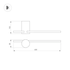 Светильник SP-VINCI-S600x55-7W Warm3000 (BK, 110 deg, 230V) (Arlight, IP20 Металл, 3 года)