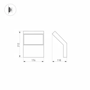 Светильник LGD-ECRAN-WALL-9W Warm3000 (GR, 108 deg, 230V) (Arlight, IP65 Металл, 3 года)