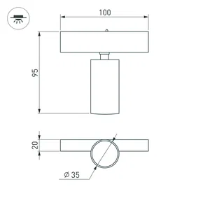 Светильник MAG-SPOT-25-R65-5W Warm3000 (BK, 30 deg, 24V) (Arlight, IP20 Металл, 5 лет)