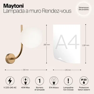 Настенный светильник (бра) Maytoni MOD109WL-01BS