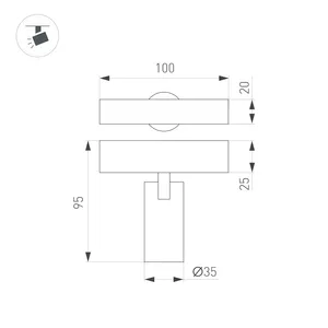 Светильник MAG-SPOT-25-R65-5W Day4000 (WH, 30 deg, 24V) (Arlight, IP20 Металл, 5 лет)