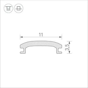 Экран STRETCH-SHADOW-10m OPAL-PVC (A2-CONTOUR-PRO) (Arlight, -)