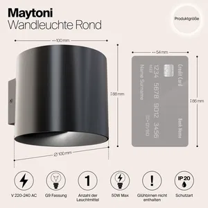 Настенный светильник (бра) Maytoni C066WL-01B
