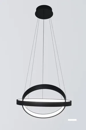 Люстра LED подвесной круг D30+40CM "ГОСТИНАЯ стиль лофт" цвет черный 4К