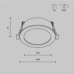 Встраиваемый светильник Technical DL130-GX53-MG