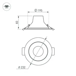 Светильник IM-STORM-R230-28W Day4000-MIX (WH, 80 deg, 230V) (Arlight, IP20 Металл, 3 года)
