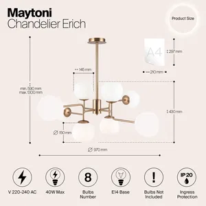 Подвесной светильник Maytoni MOD221-PL-08-G