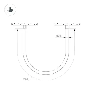 Светильник MAG-ORIENT-TUBE-ELASTIC-R25-L2500-35W Day4000 (BK, 360 deg, 48V) (Arlight, IP20 Металл, 3 года)