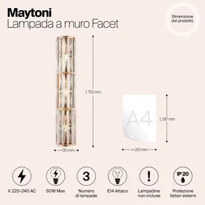 Настенный светильник (бра) Maytoni MOD094WL-03G
