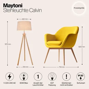 Напольный светильник (торшер) Maytoni Z177-FL-01-BR