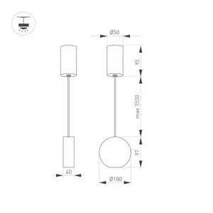 Светильник SP-ELEMENTA-ROLL-R100-9W Warm3000 (BK, 39 deg, 230V) (Arlight, IP40 Металл, 3 года)