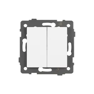 Механизм выключателя двухклавишный самовозвратный SWT-MKR2-PL-WH-V (250V, 10A) (Arlight, -)