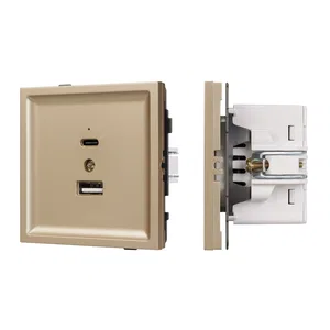Механизм USB розетки SCT-TENDO-MUAC-SFPL-GD (5V, 3A, QC3) (Arlight, Матовый песочный)