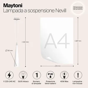 Подвесной светильник Maytoni P318-PL-01-W