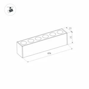 Светильник MAG-DOTS-25-L400-12W Day4000 (BK, 30 deg, 24V) (Arlight, IP20 Металл, 5 лет)