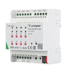 INTELLIGENT ARLIGHT Релейный модуль KNX-708-SW10-DIN (BUS, 8x10A) (Arlight, -)