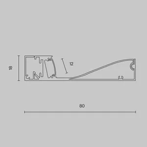 Профиль Led Strip ALM-8018-B-2M