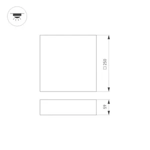 Светильник IM-QUADRO-EMERGENCY-3H-S250x250-28W Day4000 (BK, 120 deg, 230V) (Arlight, IP40 Металл, 2 года)