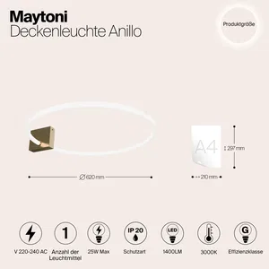 Потолочный светильник Maytoni MOD315CL-L25G3K