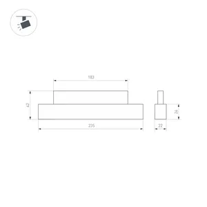Светильник MAG-ORIENT-LASER-L235-8W Warm3000 (WH, 24 deg, 48V) (Arlight, IP20 Металл, 5 лет)