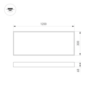 Светильник IM-EMERGENCY-1.5H-S300x1200-45W White6000 (WH, 120 deg, 230V) (Arlight, IP40 Металл, 2 года)