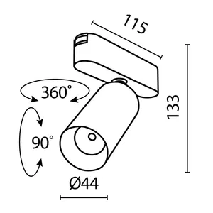 Трековый светильник Technical TR103-1-5W4K-M-W