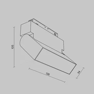 Трековый светильник Technical TR075-2 (35мм)