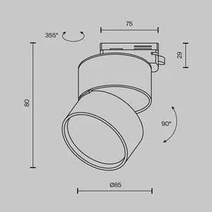 Трековый светильник Technical TR007-1-12W4K-B-1