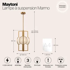 Подвесной светильник Maytoni MOD099PL-03G