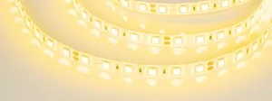 Лента RTW 2-5000SE 24V Yellow 2x (5060, 300 LED, LUX) (Arlight, 14.4 Вт/м, IP65)