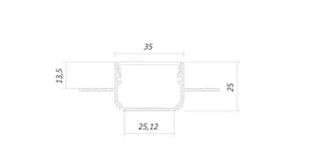 Алюминиевый LED профиль LINE 3525 FANTOM LT70 (с экраном) — 2000мм