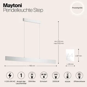 Подвесной светильник Maytoni P010PL-L30W4K