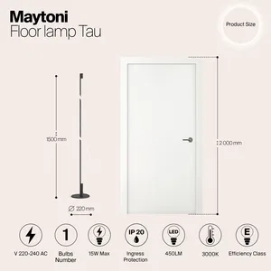 Напольный светильник (торшер) Maytoni MOD166FL-L15B3K