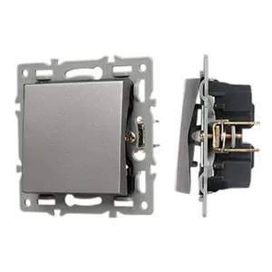 Механизм выключателя одноклавишный перекрёстный SWT-MKX1-PL-GR (250V, 16A) (Arlight, -)
