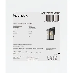 Уличный настенный светильник Voltega VGL7219WL-01B8