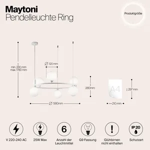 Подвесной светильник Maytoni MOD013PL-06W