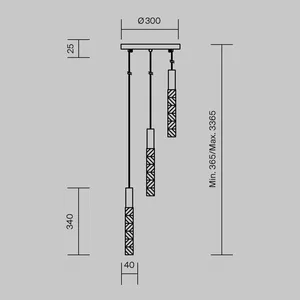 Подвесной светильник Maytoni MOD328PL-L9CH3K