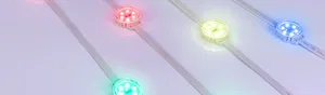 Модуль управляемый SOLEX-DMX-3535-6-24V RGB 120deg (D40x16mm, 1.5W, IP67) (Arlight, Пластик, 3 года)