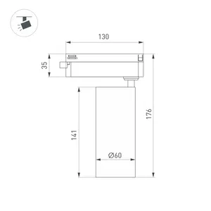 Светильник LGD-GERA-2TR-R60-15W Day4000 (BK, 15 deg, 230V) (Arlight, IP20 Металл, 5 лет)