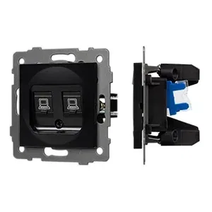 Механизм компьютерной розетки двойной SCT-MPC2-PL-BK-V (RJ-45, CAT6) (Arlight, -)