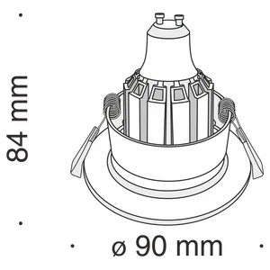 Встраиваемый светильник Technical DL041-01RG