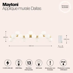 Настенный светильник (бра) Maytoni MOD547WL-13BS