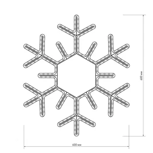 Фигура ARD-SNOWFLAKE-M5-600x600-216LED White (230V, 15W) (Ardecoled, IP65)