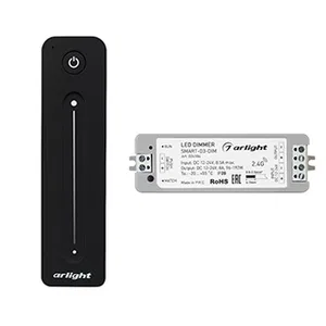Диммер SMART-DIM-SET-LINE (12-24V, 1x8A, ПДУ 2.4G) (Arlight, IP20 Пластик, 5 лет)