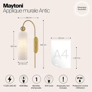 Настенный светильник (бра) Maytoni MOD302WL-01GR