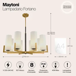 Подвесной светильник Maytoni MOD089PL-08BS